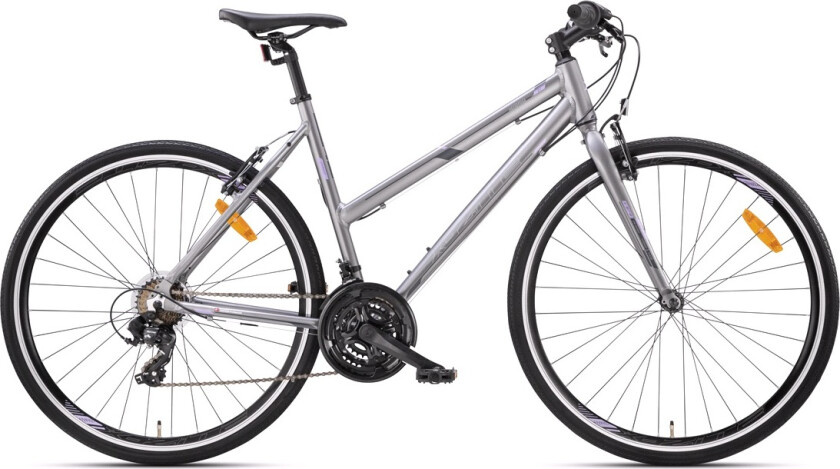 Hybrid sykkel dame 21-gir fast gaffel