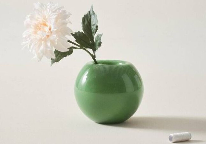 GLOBE glassvase Grønn matt svart