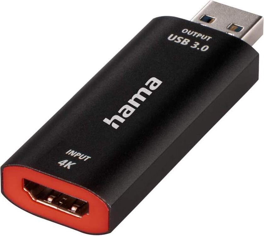 HAMA Capture Card USB HDMI 4K til 1080P USB-C-adapter