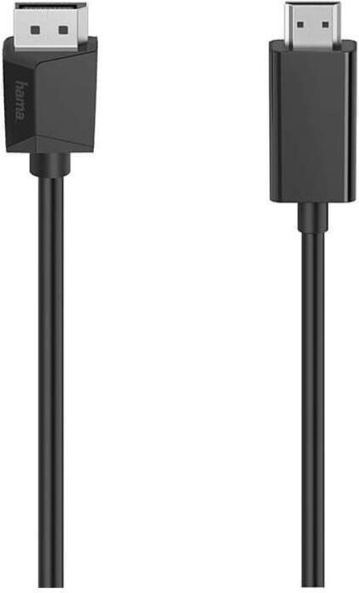 HAMA Kabel DisplayPort-HDMI 4K 1,5m Sort