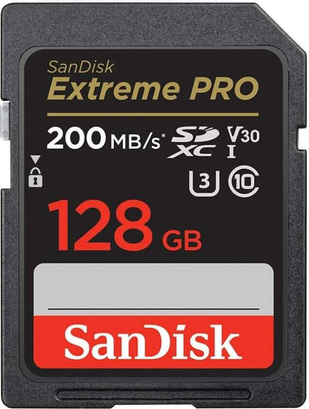 SANDISK SDXC Extreme Pro 128GB 200MB/s UHS-I C10 V30 U3