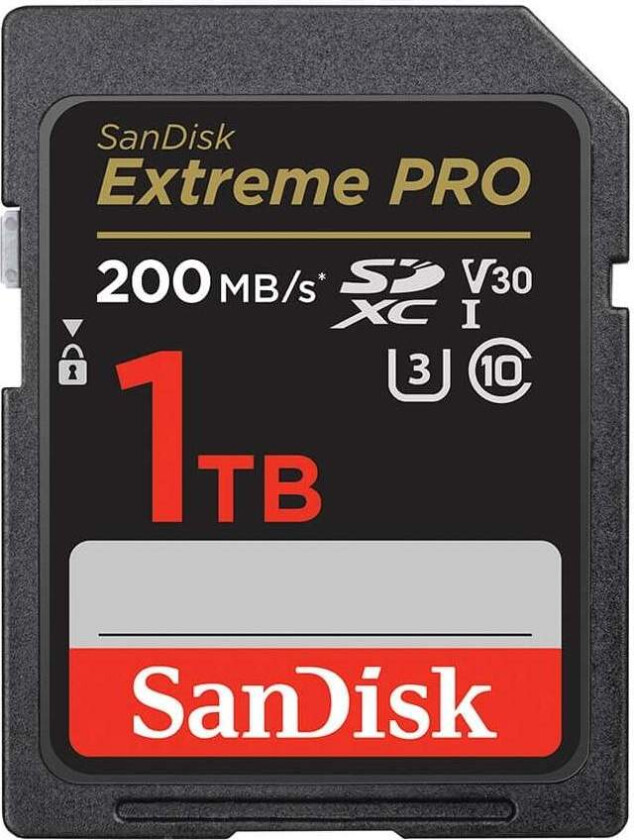 SANDISK SDXC Extreme Pro 1TB 200MB/s UHS-I C10 V30 U3