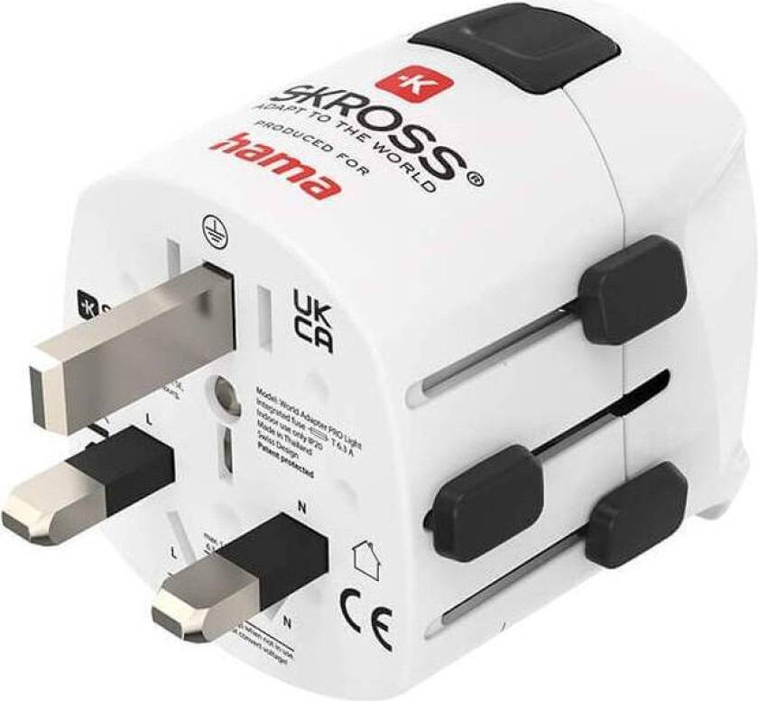 HAMA World Travel Adapter Pro Light 3-pins