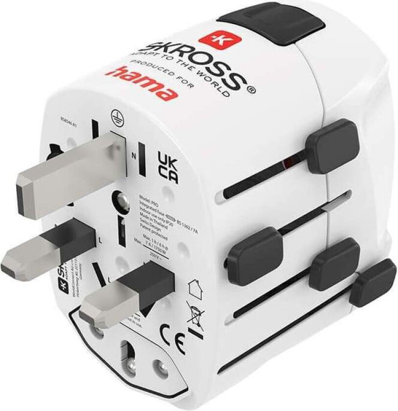 HAMA World Travel Adapter Pro EU-WORLD 3-pins