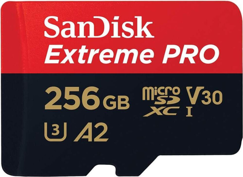 SANDISK MicroSDXC Extreme Pro 256GB 200MB/s A2 C10 V30 UHS-I