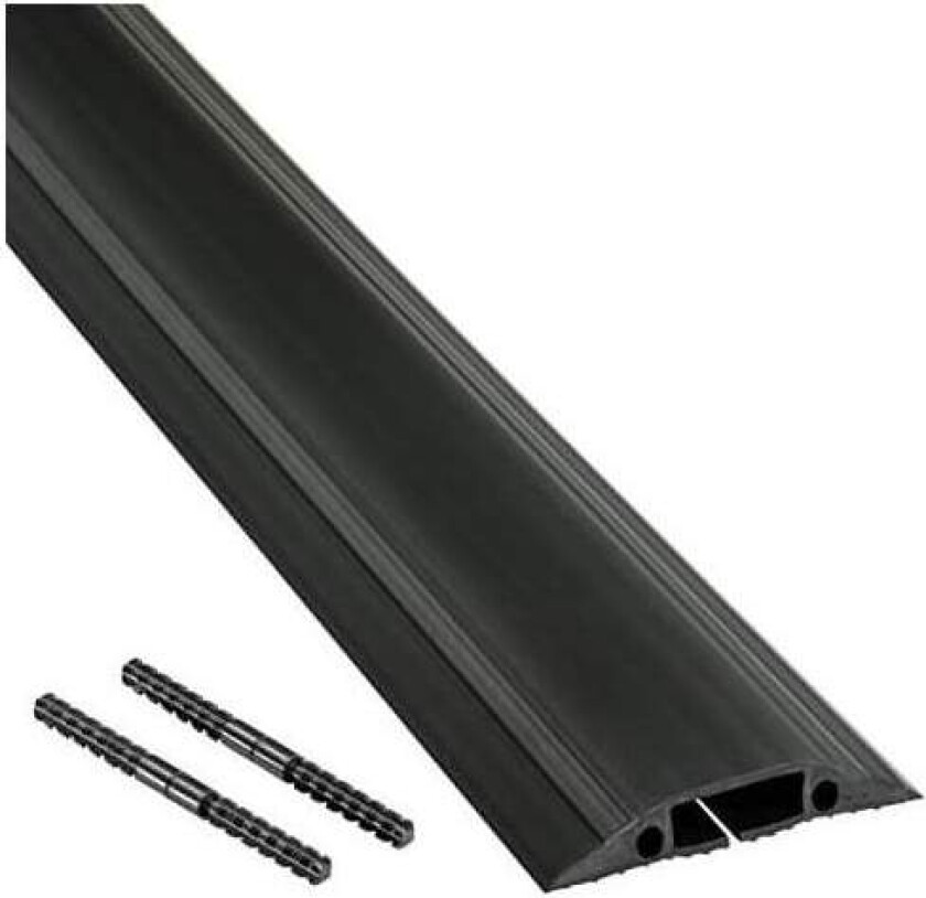 D-LINE Kabelkanal Gulv PVC Pro Sort 1,8m