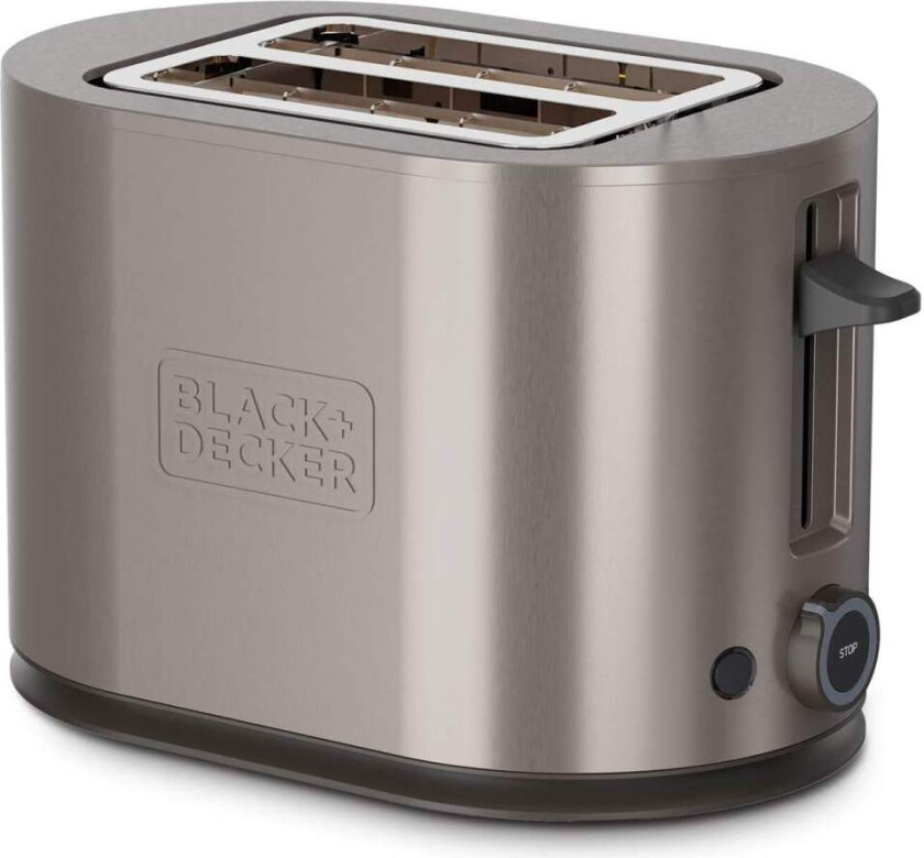 BLACK+DECKER Brødrister 2 Spor 900W Inox