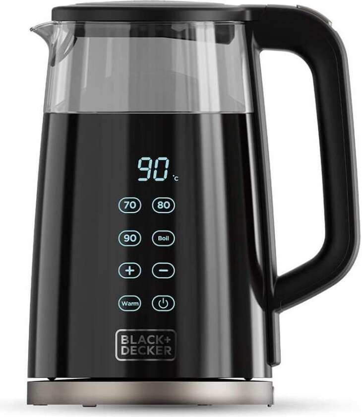 BLACK+DECKER Vannkoker Glass Sort 1,7L
