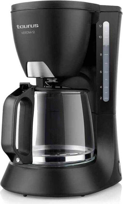 TAURUS kaffetrakter 12 kopper svart