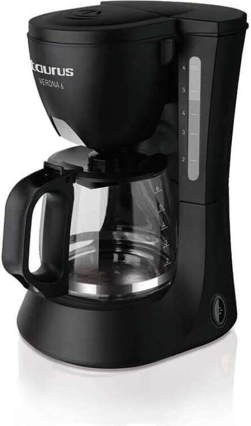 TAURUS kaffetrakter 6 kopper svart