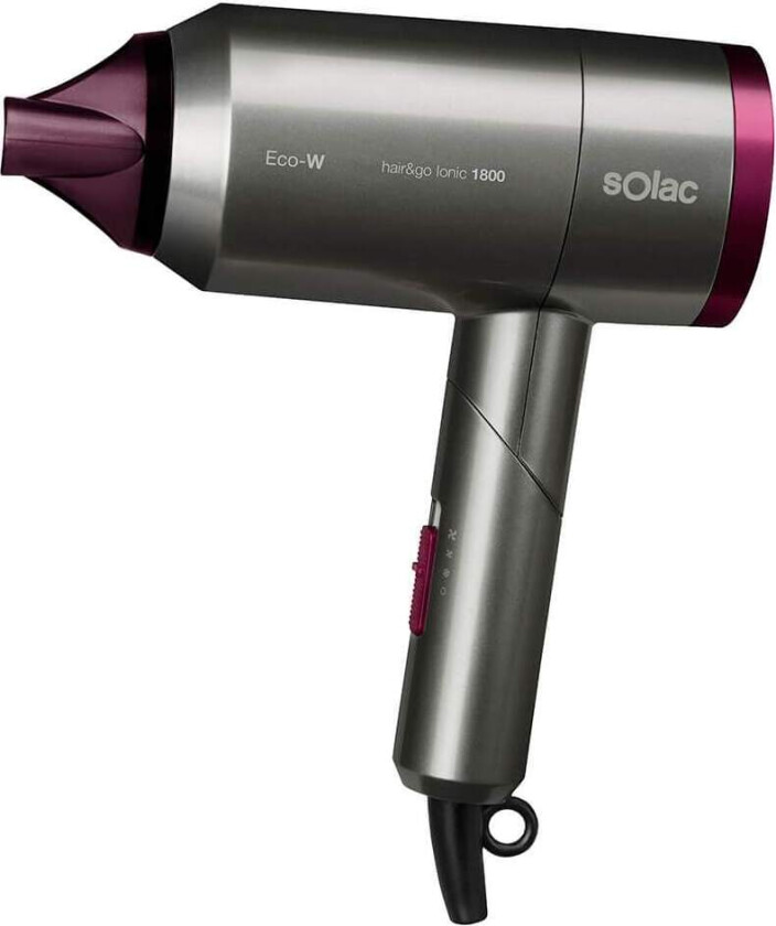 SOLAC hårføner sammenleggbar Hair&Go Ionic 1800