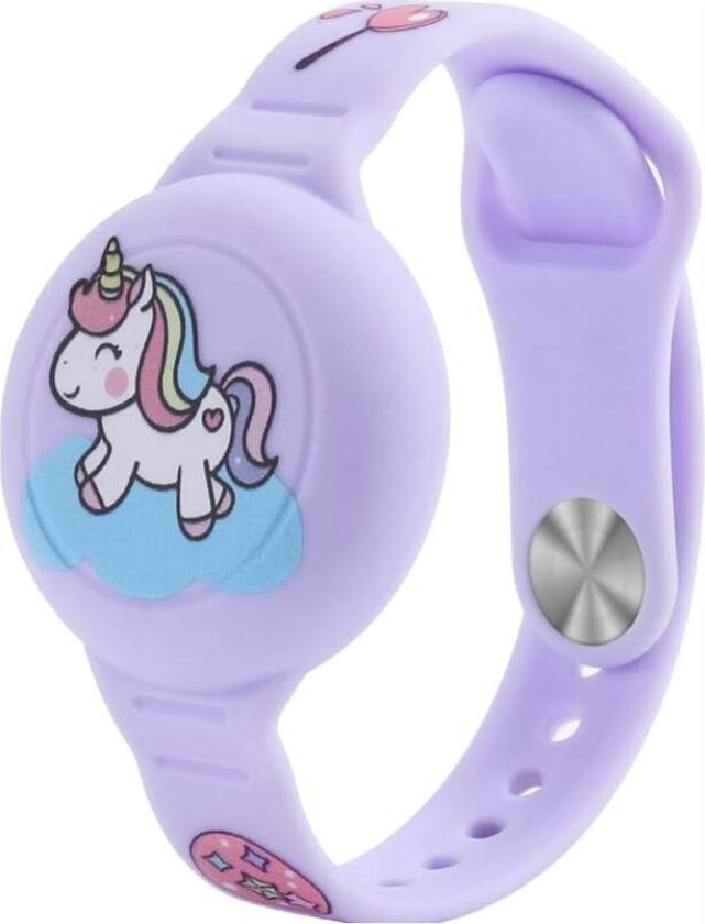 OFKOZ armbånd for Apple AirTag Kids Vanntett Enhjørning/lilla