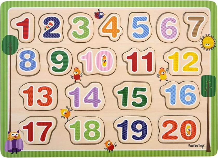 Barbo Classic Wooden 1-2-3 puslespill