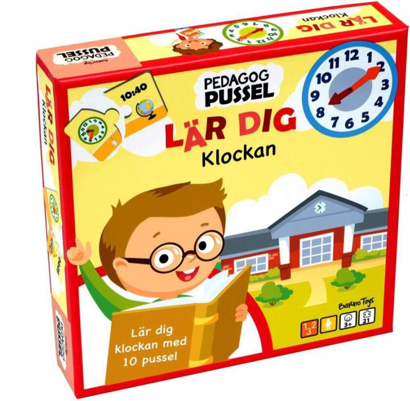 Barbo Pedagog Puzzle Lær klokken (SE)