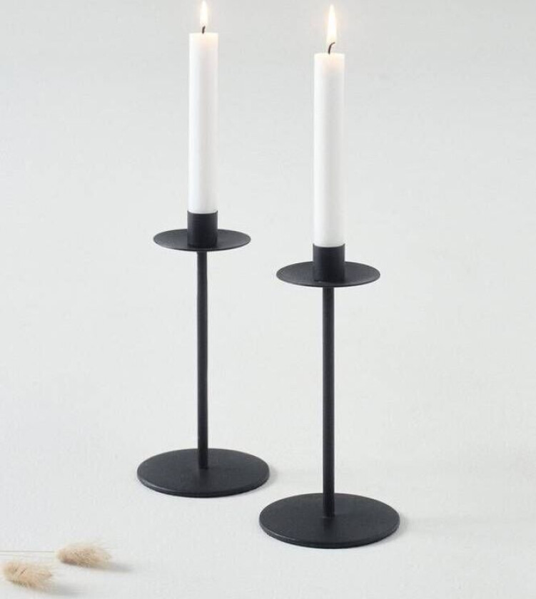 VIDAL lysestake 2-pk Svart