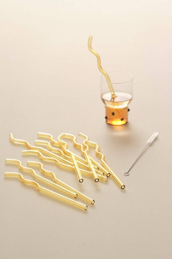 LISE sugerør 12-pk Gul