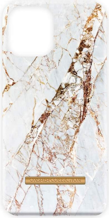 ONSALA COLLECTION Mobiltelefondeksel Soft White Rhino Marble iPhone 12 / 12 Pro