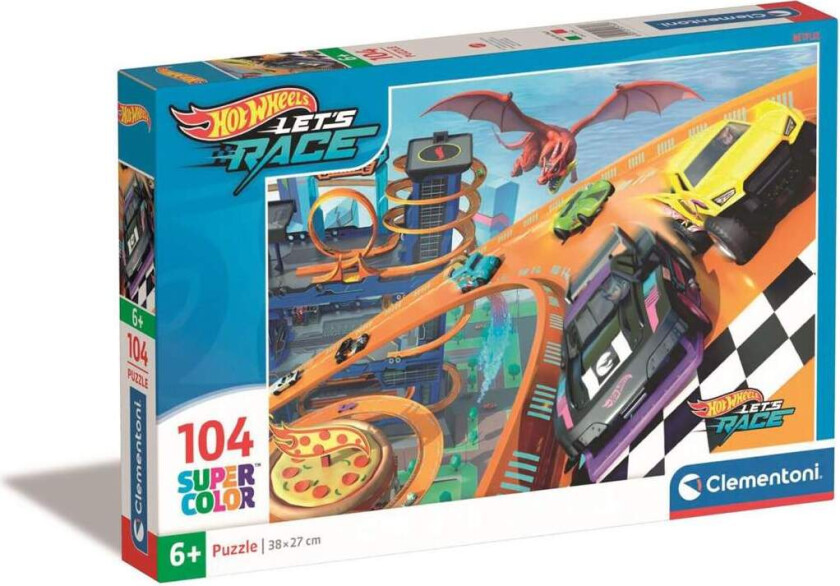 104 stk Puslespill Kids Hotwheels