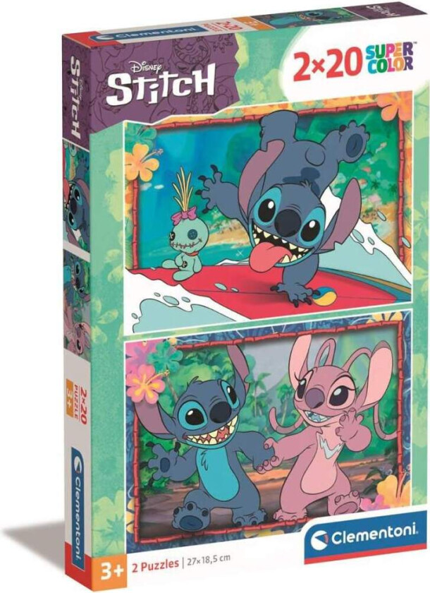 2X20 stk Puslespill Disney Stitch