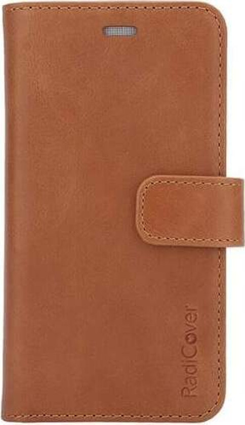RADICOVER Strålebeskyttelse Mobilveske Skinn iPhone 6/7/8/SE 2in1 magnetisk deksel Brun