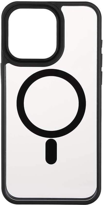 ONSALA Back Bumper Clear Case MagSerie iPhone 15 Pro Max Clear Case Black Bumper
