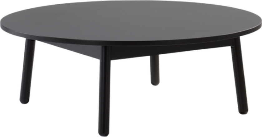 sofabord diameter 100 cm Black mdf / metall