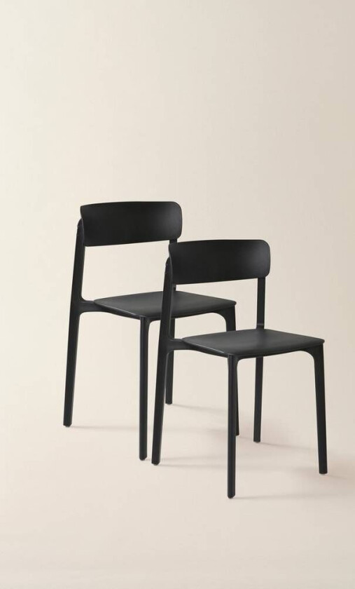 stol 2-pk Black mdf / metall