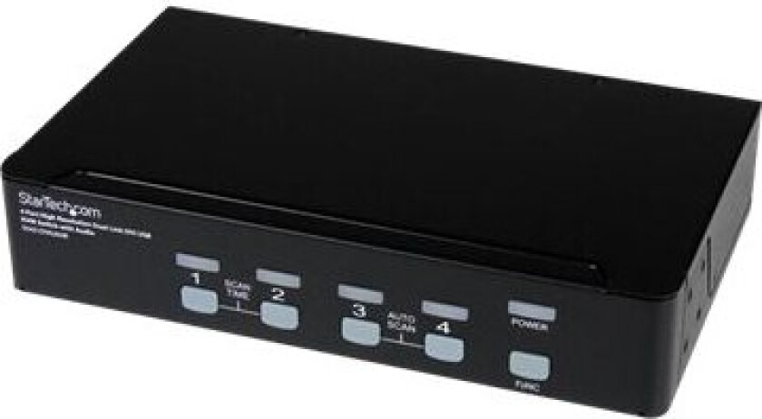 Startech.Com 4 Port High Resolution Usb Dvi Dual Link Kvm Switch With Audio And Usb 2.0 Hub (Sv431dviuahr) - Kvm / Lyd / Usb-Svitsj - 4 X Kvm/Lyd/Usb