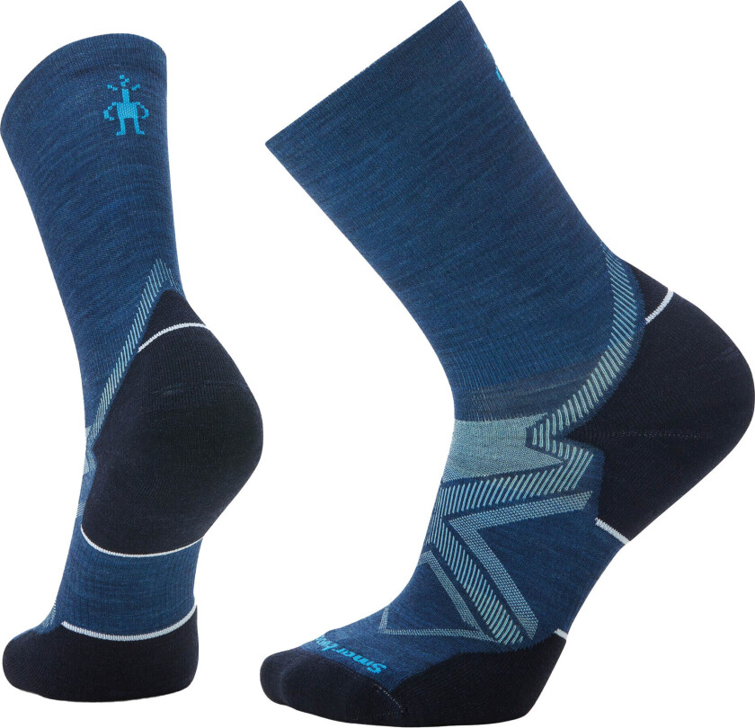 Run Cold Weather Targeted Cushion Crew Socks Alpine Blue M