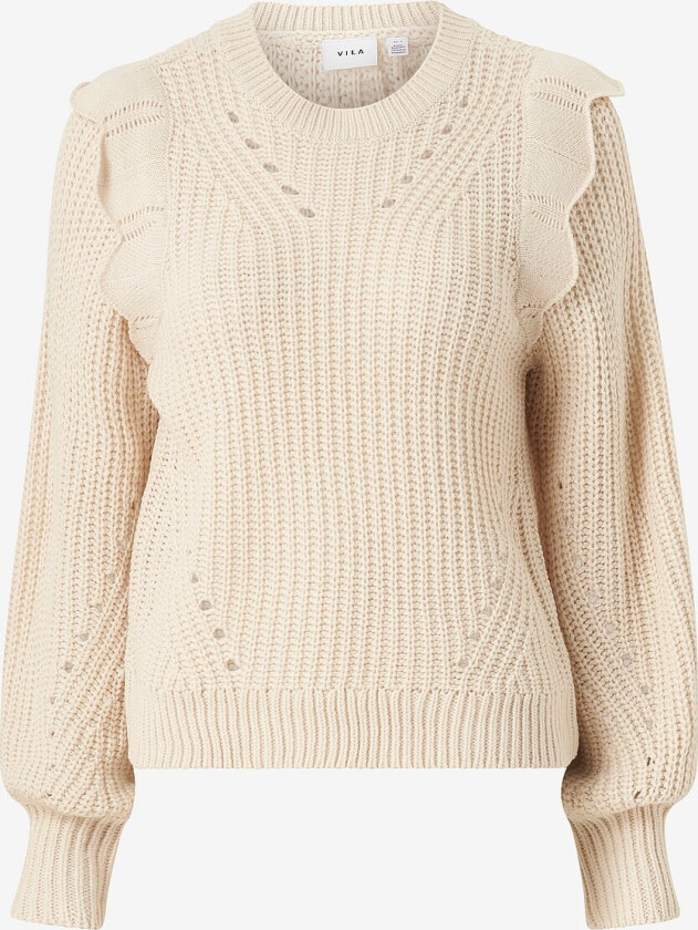 Genser viNorila New L/s Pointelle Knit Top - Hvit