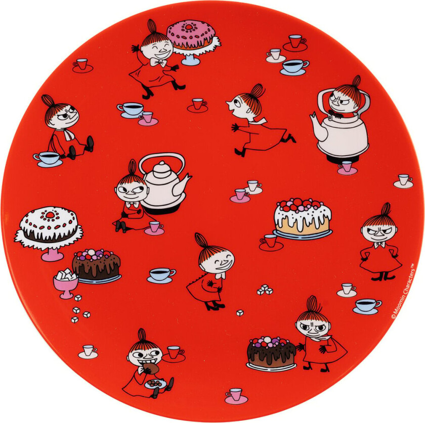 Mumin Lilla My flat tallerken Ø19,8 cm Rød