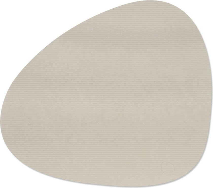 Corduroy bordbrikke curve L Oyster White