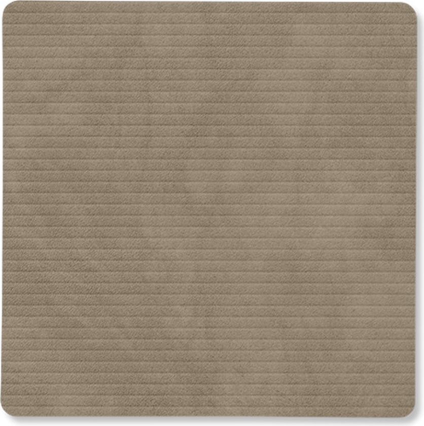 Corduroy glassunderlag square Nomad Grey