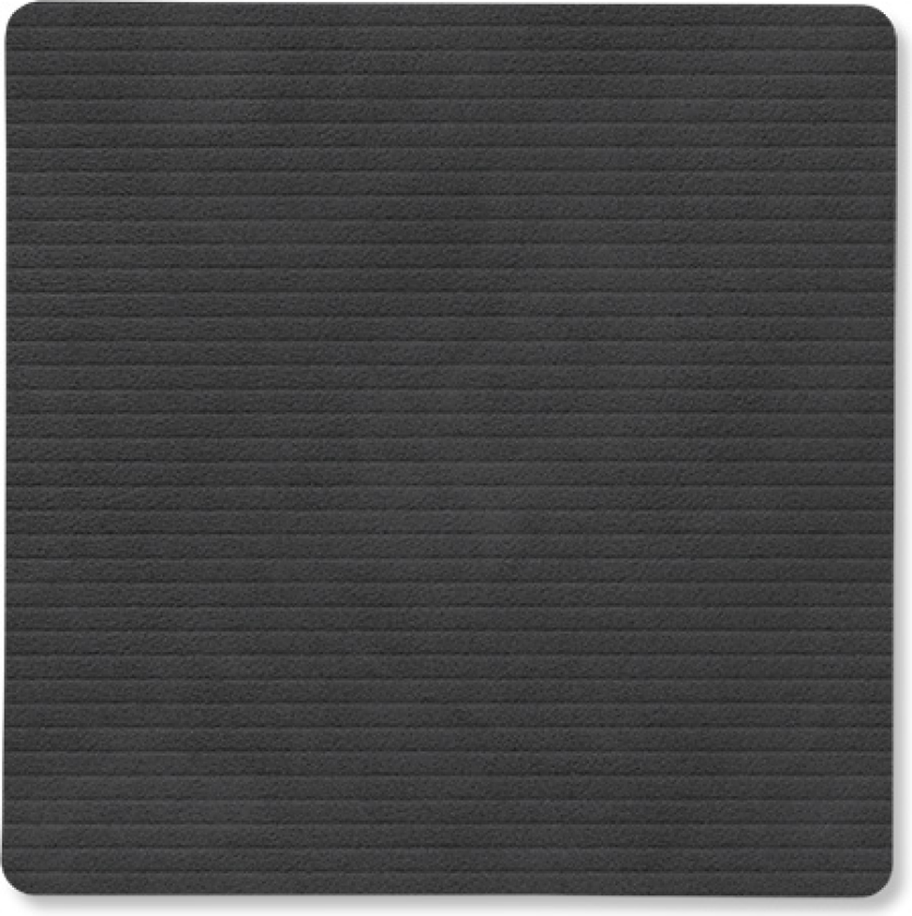 Corduroy glassunderlag square Black
