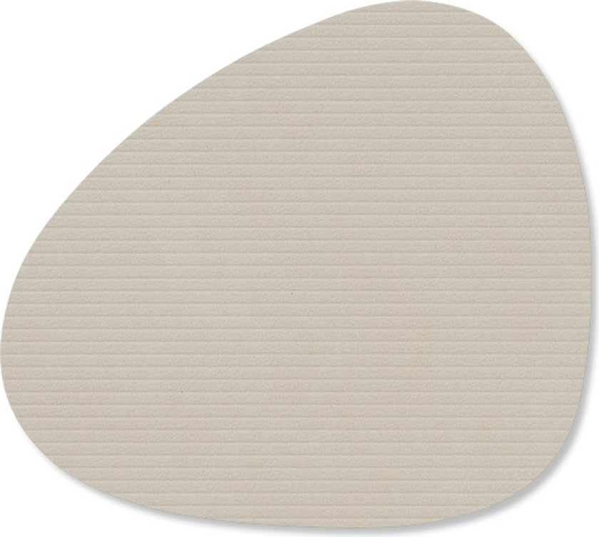 Corduroy glassunderlag curve Oyster White
