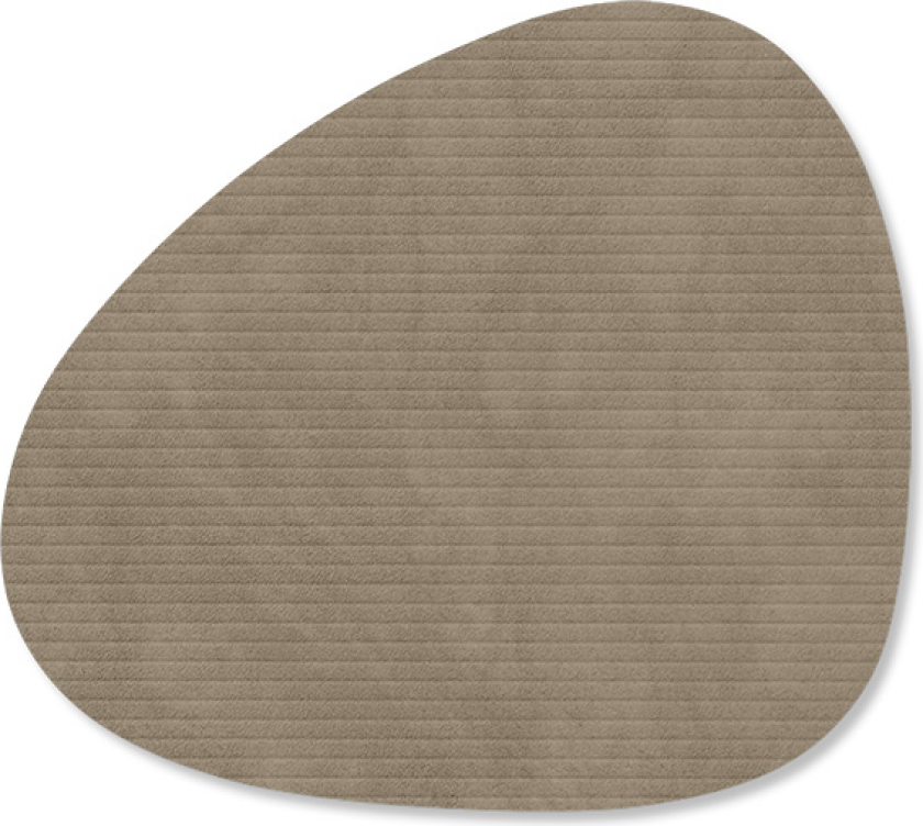 Corduroy glassunderlag curve Nomad Grey