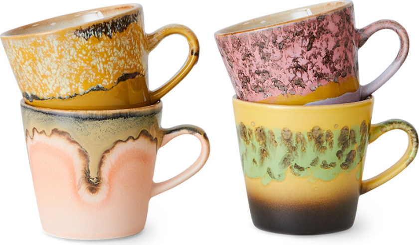 70's ceramics Americano Krus 4-pakning 26 cl Radiant