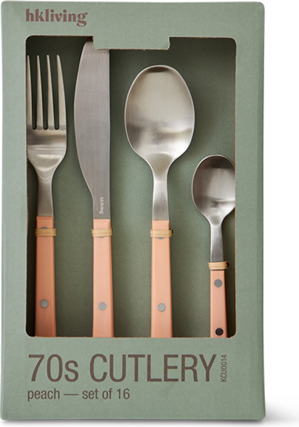70's bestikksett 16 deler Peach