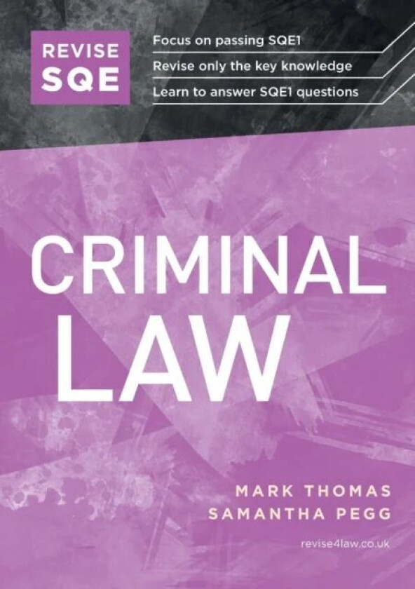 Revise SQE Criminal Law av Mark Thomas, Samantha Pegg