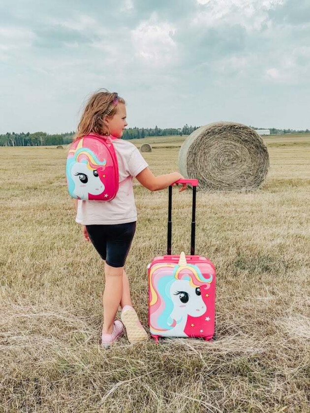 Super Tots Set Koffert & Ryggsekk, Unicorn - Kofferter - Polyester,Plast