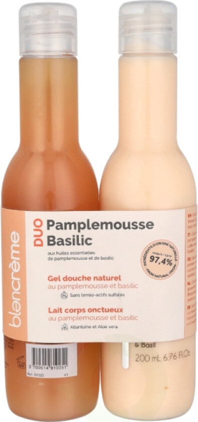 Bilde av Shower Gel + Creamy Body Milk Duo 400 ml 2x200 ml Grapefruit & Basil