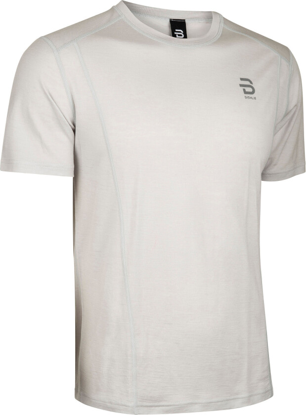 T-Shirt Athlete Wool Herre Quiet Grey S