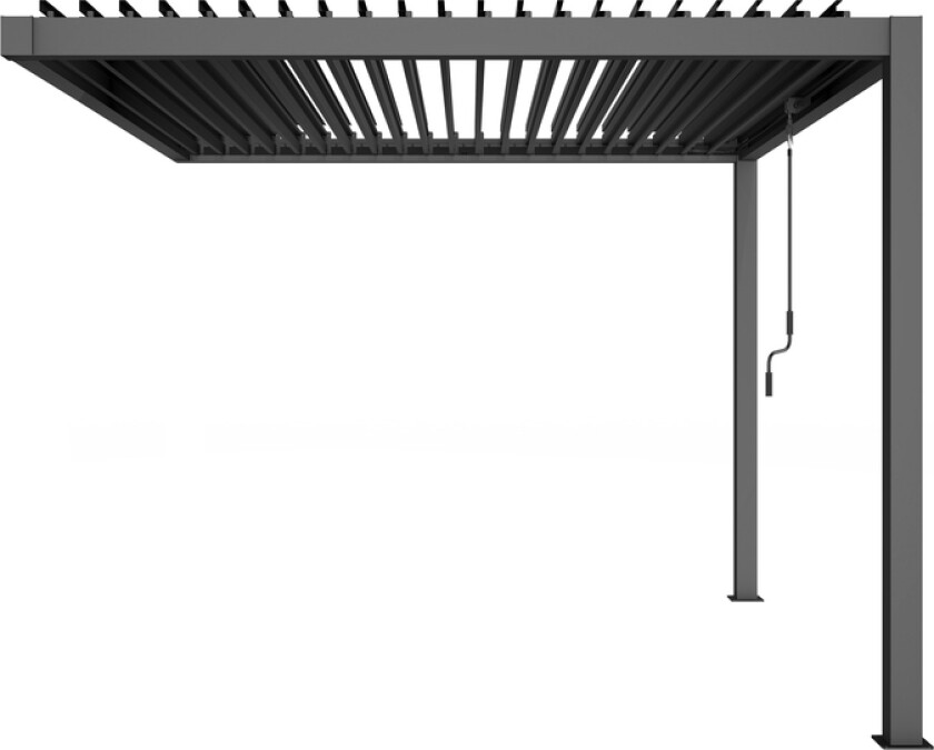 Pergola bamble vegghengt 4x3 sort 391x294x230cm