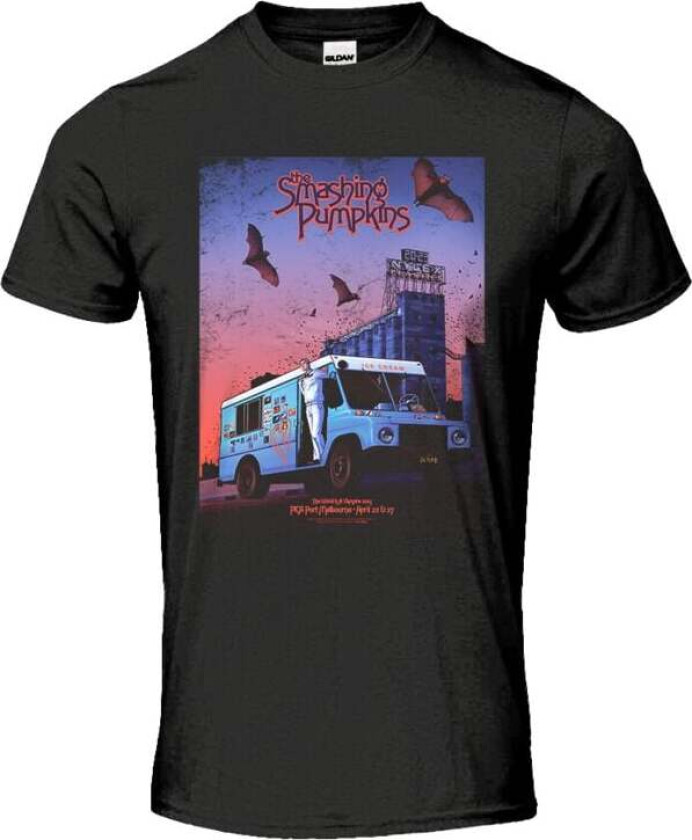 T-skjorte - Melbourne Poster - S til 3XL - Herrer - svart