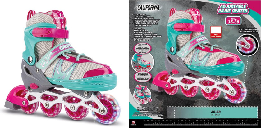 Inliner w/light size 35-38 - Green (24939)
