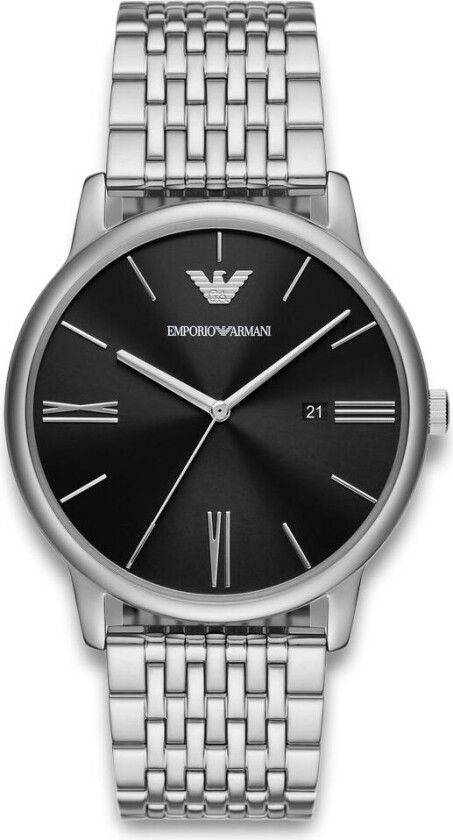 Emporio Armani Minimalist AR11600 - Kvarts - Sølv - Herreklokker - Rustfritt stål - ledd m/pin - Mineral