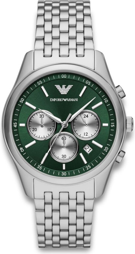 Emporio Armani Antonio AR11581 - Kvarts - Sølv - Herreklokker - Rustfritt stål - ledd m/pin - Mineral