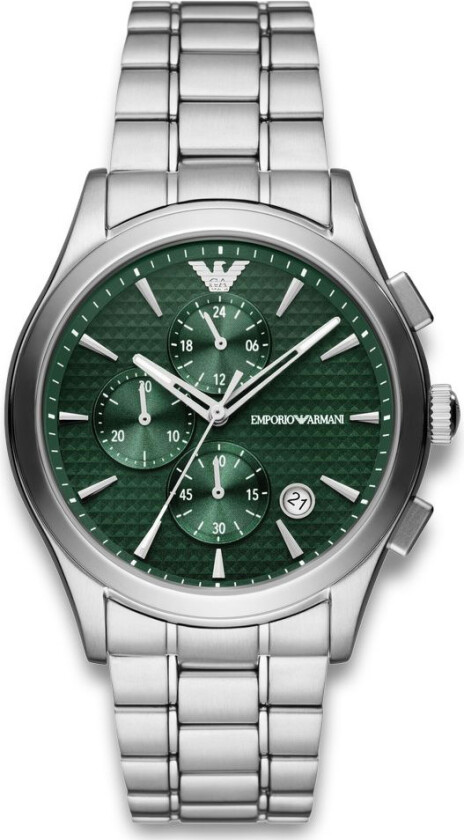 Emporio Armani Paolo AR11529 - Kvarts - Sølv - Herreklokker - Rustfritt stål - ledd m/pin - Mineral