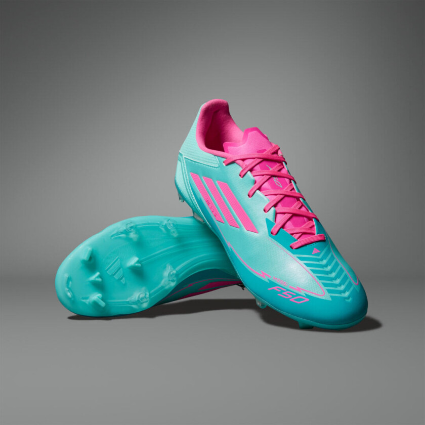 F50 Messi League Fg/ag La Vida Tropical - Flash Aqua/lucid Pink/lucid Cyan, størrelse 47⅓