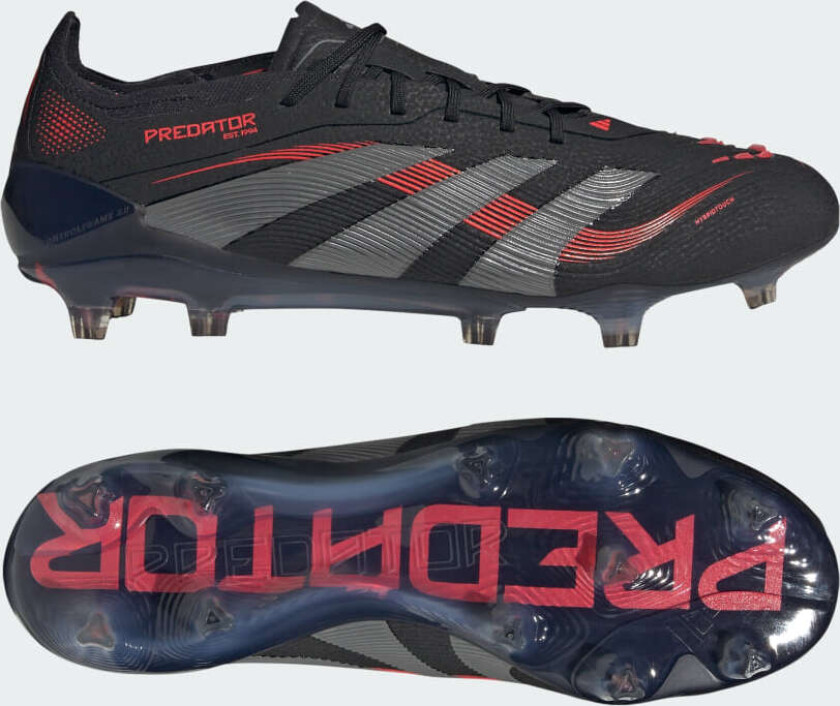 Predator Elite Fg Stealth Victory - Svart/treningsvest/lucid Red - Gress (Fg), størrelse 40⅔